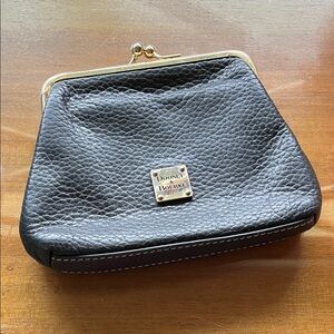 Dooney & Bourke Black Leather Clasp Wallet